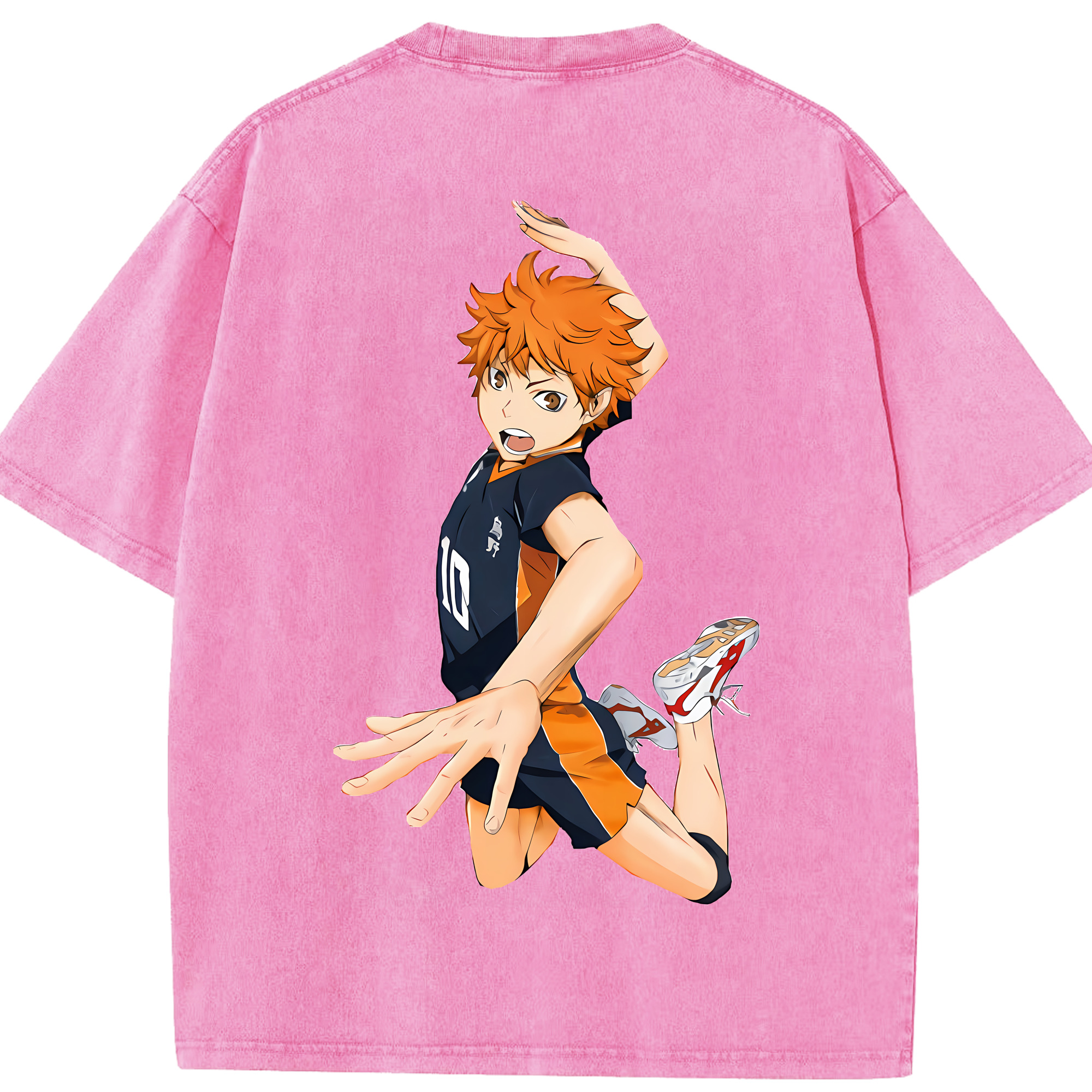 （画像用） ハイキュー!! Haikyu!! 綿100% ヴィンテージ風 半袖Tシャツ（背面プリント）